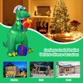 6 Feet Christmas Inflatable Dinosaur for Indoor and Outdoor - Gallery View 8 of 10