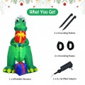 6 Feet Christmas Inflatable Dinosaur for Indoor and Outdoor - Gallery View 5 of 10