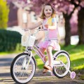 18 Inch Kids Adjustable Bike with Training Wheels - Gallery View 13 of 24