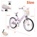 18 Inch Kids Adjustable Bike with Training Wheels - Gallery View 16 of 24
