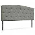 Full Size Faux Linen Upholstered Headboard with Adjustable Heights - Gallery View 18 of 20