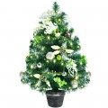 2 Feet Pre-lit Battery Operated Tabletop Artificial Christmas Tree with 40 LED Lights - Gallery View 3 of 10
