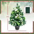 2 Feet Pre-lit Battery Operated Tabletop Artificial Christmas Tree with 40 LED Lights - Gallery View 4 of 10