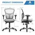 Ergonomic Mesh Office Chair with Adjustable Back Height and Armrests - Gallery View 4 of 24