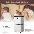 24 Pints 1500 Sq. ft Dehumidifier for Medium to Large Room with Indicator - Gallery View 9 of 12