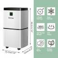 24 Pints 1500 Sq. ft Dehumidifier for Medium to Large Room with Indicator - Gallery View 4 of 12