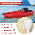 6 Feet Youth Kids Kayak with Bonus Paddle and Folding Backrest for Kid Over 5 - Gallery View 32 of 33