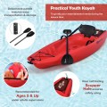6 Feet Youth Kids Kayak with Bonus Paddle and Folding Backrest for Kid Over 5 - Gallery View 31 of 33
