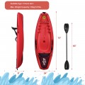 6 Feet Youth Kids Kayak with Bonus Paddle and Folding Backrest for Kid Over 5 - Gallery View 26 of 33