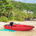 6 Feet Youth Kids Kayak with Bonus Paddle and Folding Backrest for Kid Over 5 - Gallery View 23 of 33