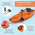 6 Feet Youth Kids Kayak with Bonus Paddle and Folding Backrest for Kid Over 5