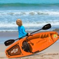 6 Feet Youth Kids Kayak with Bonus Paddle and Folding Backrest for Kid Over 5 - Gallery View 17 of 33