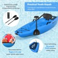 6 Feet Youth Kids Kayak with Bonus Paddle and Folding Backrest for Kid Over 5 - Gallery View 9 of 33