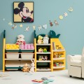 3-in-1 Kids Toy Storage Organizer with Bookshelf Corner Rack