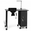 Manicure Nail Table Steel Frame Beauty Spa Salon Workstation with Drawers - Gallery View 16 of 24