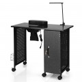 Manicure Nail Table Steel Frame Beauty Spa Salon Workstation with Drawers