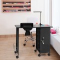 Manicure Nail Table Steel Frame Beauty Spa Salon Workstation with Drawers - Gallery View 23 of 24