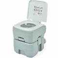 5.3 Gallon 20L Outdoor Portable Toilet with Level Indicator for RV Travel Camping - Gallery View 3 of 12