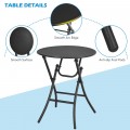 3 Pieces Patio Rattan Bistro Set with Round Dining Table and 2 Chairs - Gallery View 12 of 12