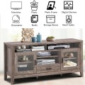 Tall TV Stand with Glass Storage and Drawer - Gallery View 11 of 12