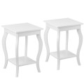Set of 2 Side Table End Table Night Stand with Shelf - Gallery View 5 of 7
