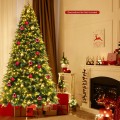 Pre-Lit Snowy Christmas Hinged Tree with Multi-Color Lights - Gallery View 18 of 24