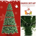 Pre-Lit Snowy Christmas Hinged Tree with Multi-Color Lights - Gallery View 24 of 24
