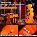 7 Feet Halloween Inflatable Pumpkin Combo with Witch's Hat and LED Lights