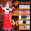 8 Feet Halloween Inflatable Ghost with Rotatable Flame LED Lights 