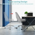 Adjustable Velvet Accent Swivel Vanity Office Chair with Chrome Base
