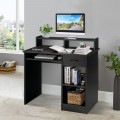 Modern Computer Desk with 2-Tier Storage Shelves Drawer and Keyboard Tray - Gallery View 16 of 18