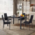 4 Pieces Modern Leather Dinning Chairs Set