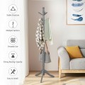 Entryway Height Adjustable Coat Stand with 9 Hooks