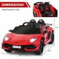 12 V Lamborghini Licensed Kids Ride-On Car with Trunk and Music Function
