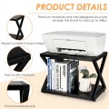 Desktop Printer Stand 2 Tiers Storage Shelves with Anti-Skid Pads - Gallery View 20 of 24
