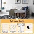 Metal Daybed Twin Bed Frame Stable Steel Slats Sofa Bed