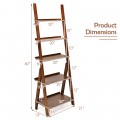 5-Tier Bamboo Ladder Shelf for Home Use