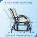 Swing Glider Chair 48 Inch Loveseat Rocker Lounge Backyard