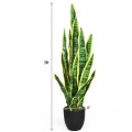 35.5 Inch Indoor-Outdoor Decoration Fake Artificial Snake Plant - Gallery View 4 of 9