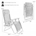 2 Pieces Folding Lounge Chair with Zero Gravity - Gallery View 16 of 55