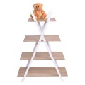 X-Shape 4-Tier Display Shelf Rack Potting Ladder