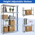 5-Tier Adjustable Storage Shelves with Foot Pads - Gallery View 6 of 10