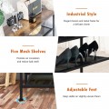 Industrial Adjustable 5-Tier Metal Shoe Rack with 4 Shelves for 16-20 Pairs - Gallery View 11 of 11
