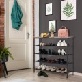 Industrial Adjustable 5-Tier Metal Shoe Rack with 4 Shelves for 16-20 Pairs - Gallery View 2 of 11