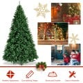 9 Feet Hinged Premium Artificial PVC Christmas Tree with Solid Metal Stand 