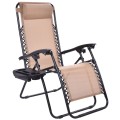 Outdoor Folding Zero Gravity Reclining Lounge Chair with Utility Tray - Gallery View 12 of 101