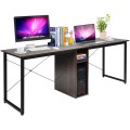 2-Person 79 Inch Computer Desk with Spacious Desktop and Cabinet - Gallery View 6 of 12