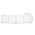 24 Inches Configurable Folding Free Standing 4 Panel Wood Pet Fence