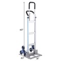 2-in-1 550 Lbs Capacity Convertible Hand Truck and Dolly with 6 Wheels - Gallery View 4 of 12