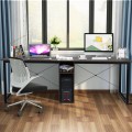 2-Person 79 Inch Computer Desk with Spacious Desktop and Cabinet - Gallery View 2 of 12
